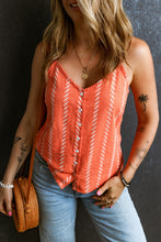 Load image into Gallery viewer, V Neck Cami Top | Orange Chevron Stripe Print Blouse
