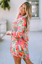 Load image into Gallery viewer, Long Sleeve Shirt Dress | Multi-Color Geometric Abstract Print
