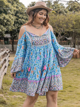 Load image into Gallery viewer, Plus Size Mini Dress | Long Sleeve Print Dress
