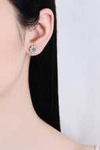 Load image into Gallery viewer, JEWELRY GIVE-AWAY 2024 -1 Carat Moissanite Silver Flower Earrings
