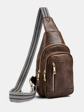 Load image into Gallery viewer, PU Leather Adjustable Crossbody Bag
