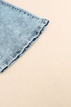 Load image into Gallery viewer, Sky Blue Subtle Ripped Detail Flare Bottom Jeans | Bottoms/Jeans
