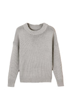 Load image into Gallery viewer, Light Grey Chunky Knit Turtle Neck Drop Shoulder Sweater | Tops/Sweaters &amp; Cardigans
