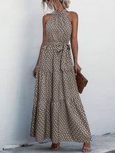 Load image into Gallery viewer, Maxi Dress | Tied Printed Sleeveless Tiered Dress
