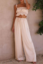 Load image into Gallery viewer, Wide Leg Pants Set | Ruffled Sleeveless Top and Pants
