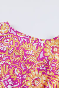 Boho Floral Print Belted Surplice Blouse | Tops/Blouses & Shirts