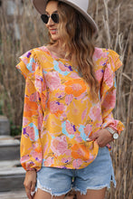 Load image into Gallery viewer, Floral Print Blouse | Ruffle Puff Sleeve
