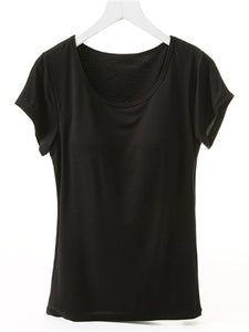 Short Sleeve T-Shirt with Bra