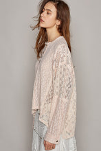 Load image into Gallery viewer, Raw Edge Lace Top | Round Neck Lace Blouse
