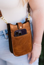 Load image into Gallery viewer, Coffee Geometric Strap PU Leather Crossbody Bag
