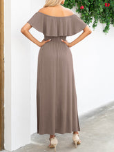 Load image into Gallery viewer, Maxi Dress | Off-Shoulder Slit Long Dress
