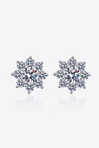 JEWELRY GIVE-AWAY 2024 -1 Carat Moissanite Silver Flower Earrings