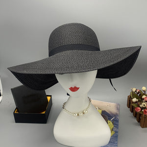 Paper Braided Wide Brim Hat