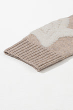 Load image into Gallery viewer, Khaki Star Pattern Winter Sweater with Pockets
