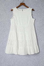 Load image into Gallery viewer, Babydoll Dress | White Frill Trim Sleeveless Dress
