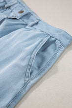 Load image into Gallery viewer, Denim Skirt | Mist Blue Fully Buttoned Long Skirt
