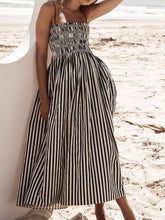 Load image into Gallery viewer, Cami Dress | Smocked Striped Square Neck Dress
