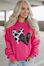 Load image into Gallery viewer, Graphic Sweatshirt | Strawberry Pink Double Heart Patch
