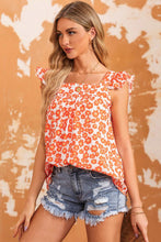 Load image into Gallery viewer, Floral Tank | Square Neck Cap Sleeve Top
