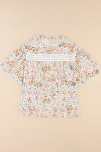 Multicolor Floral Print Wide Ruffle Sleeves Blouse | Tops/Blouses & Shirts