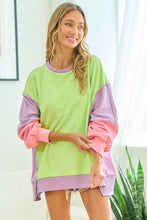 Load image into Gallery viewer, Color Block Long Sleeve Sweatshirt
