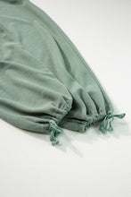 Load image into Gallery viewer, Textured Drawstring Jumpsuit | Moss Green Knotted Straps Button
