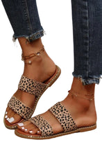 Load image into Gallery viewer, Leopard Double Straps Flat Slippers | Shoes &amp; Bags/Slippers
