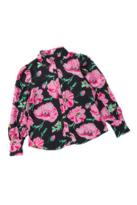 Floral Print Lantern Sleeve Shirt | Tops/Blouses & Shirts