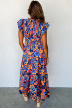 Load image into Gallery viewer, Maxi Dress | Floral V Neck Ruffle Tiered Dress
