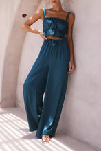 Load image into Gallery viewer, Wide Leg Pants Set | Ruffled Sleeveless Top and Pants
