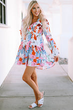 Load image into Gallery viewer, White Floral Tiered Mini Dress | Dresses/Floral Dresses
