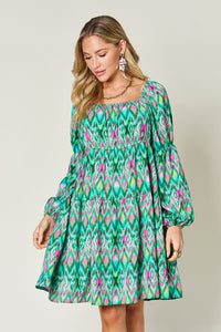 Womens Dress | Double Take Full Size Printed Long Sleeve Dress | Dresses/Floral Dresses