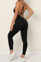 Load image into Gallery viewer, Womens Activewear Jumpsuit | Crisscross Spaghetti Strap Active Jumpsuit | leggings
