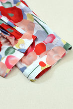 Load image into Gallery viewer, Multicolor Floral Print Bracelet Sleeve Shirt
