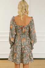 Load image into Gallery viewer, Lantern Sleeve Dress | Printed Smocked Tiered Dress
