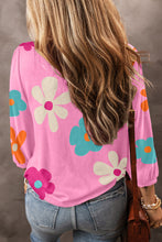 Load image into Gallery viewer, Rose Cute Flower Print Bracelet Sleeve Top | Tops/Tops &amp; Tees
