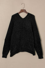 Load image into Gallery viewer, Black Buttons Front Pocketed Sweater Cardigan | Tops/Sweaters &amp; Cardigans
