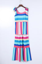 Load image into Gallery viewer, Maxi Dress | Multi-Color Striped Bow Knot Straps Dress
