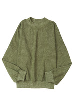 Load image into Gallery viewer, Pullover Sweatshirt | Green Drop Shoulder Crew Neck
