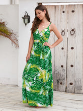 Load image into Gallery viewer, Maxi Dress | Printed Surplice Spaghetti Strap Dress
