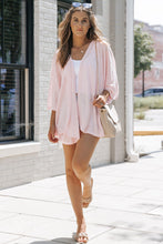 Load image into Gallery viewer, Pink Sheer Lightweight Knit Long Sleeve Cardigan
