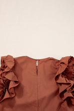 Load image into Gallery viewer, Flutter Sleeve Top | Red Sandalwood Sleeveless Blouse
