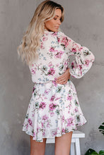 Load image into Gallery viewer, Vintage Floral Print Drawstring Flowy Dress | Dresses/Floral Dresses
