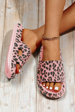 Load image into Gallery viewer, Pink Leopard Print Thick Sole Slip On Slippers | Shoes &amp; Bags/Slippers
