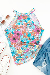 Multicolor Plus Size Floral Print Tank Top