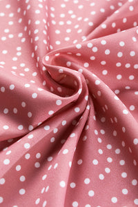 Pink Polka Dots Ruffle Flutter Sleeve Frilled Neck Blouse | Tops/Blouses & Shirts