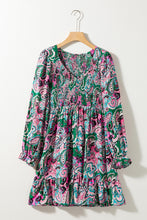 Load image into Gallery viewer, Boho Paisley Print Ruffle Hem Dress | Dresses/Mini Dresses
