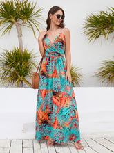 Load image into Gallery viewer, Maxi Dress | Printed Surplice Spaghetti Strap Dress
