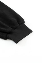 Load image into Gallery viewer, Black Flap Pocket Drawstring Hood Zip Up Jacket | Outerwear/Jackets
