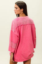 Load image into Gallery viewer, Hot Pink Top | High-Low Washed T-Shirt
